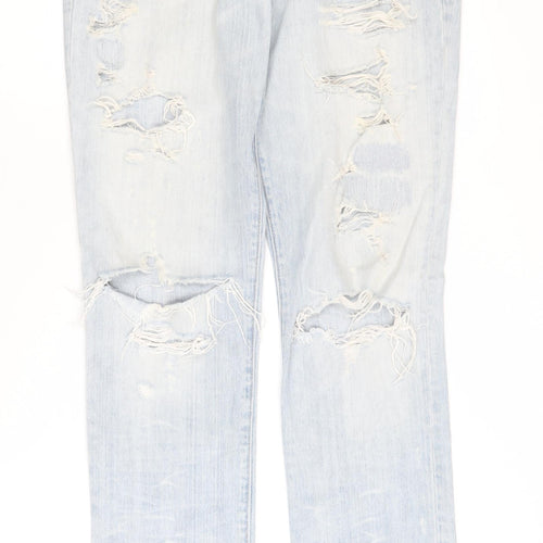 Abercrombie & Fitch Women Blue Size 4 Distressed Jeans