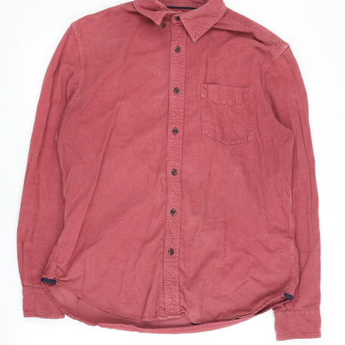 Boden Men's Red Long Sleeve Cotton Shirt M