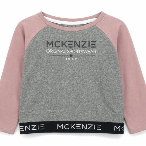 McKenzie Girls Grey 3/4 Sleeve T-Shirt 6-7 Years Sporty Style