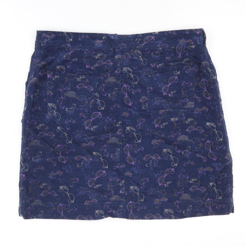 White Stuff Women's Blue Corduroy Skirt Size 10