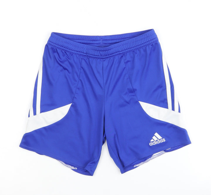 Adidas Boys Blue XS Athletic Sports Shorts