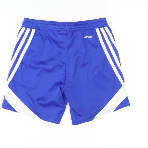 Adidas Boys Blue XS Athletic Sports Shorts