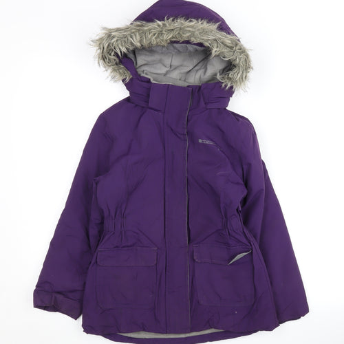 Mountain Warehouse Girls Purple Parka Coat Size 7-8