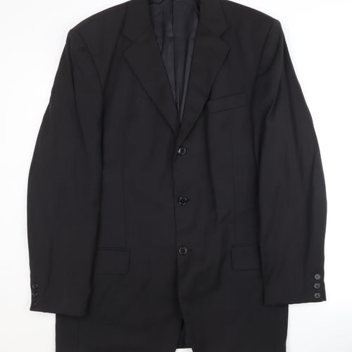 Pierre Cardin Men’s Black Wool Blazer, Size 40L
