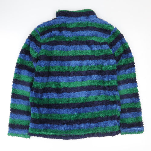 Peter Storm Boys Blue Green Striped Fleece Sweatshirt 11-12 Years