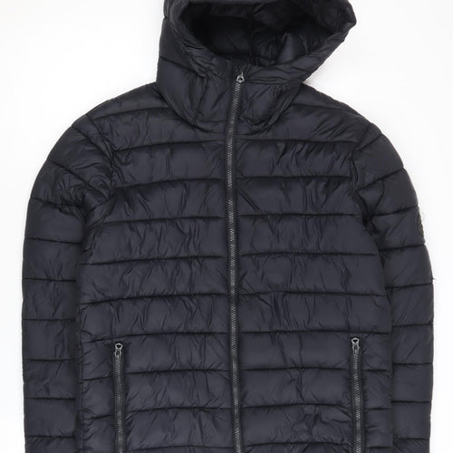 Soulcal & Co Men's Black Puffer Jacket, Size S