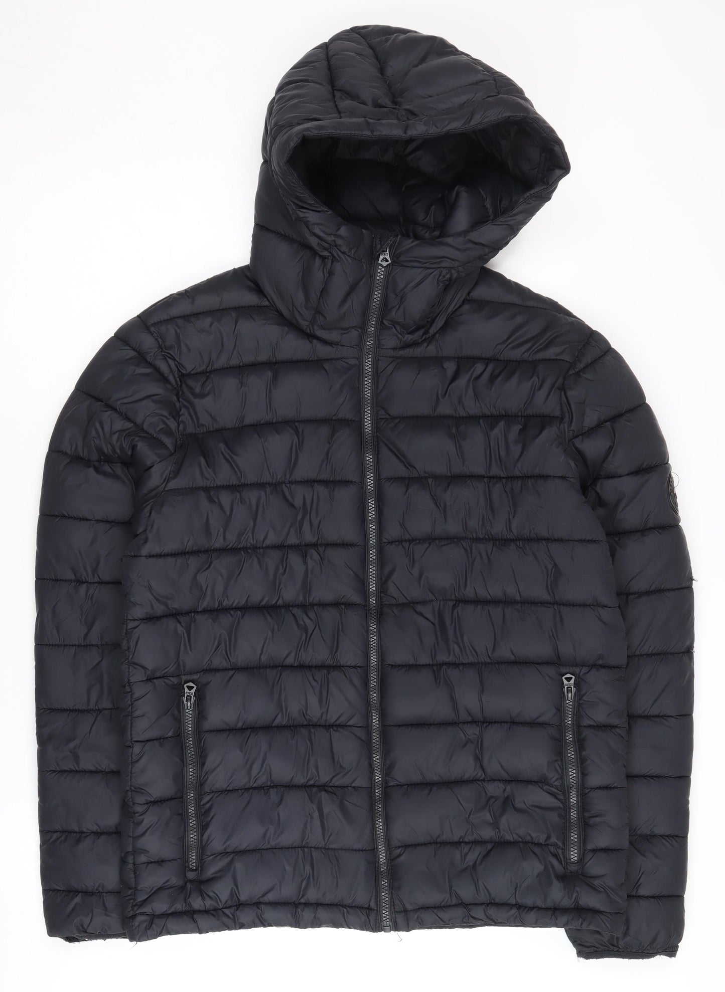 Soulcal & Co Men's Black Puffer Jacket, Size S