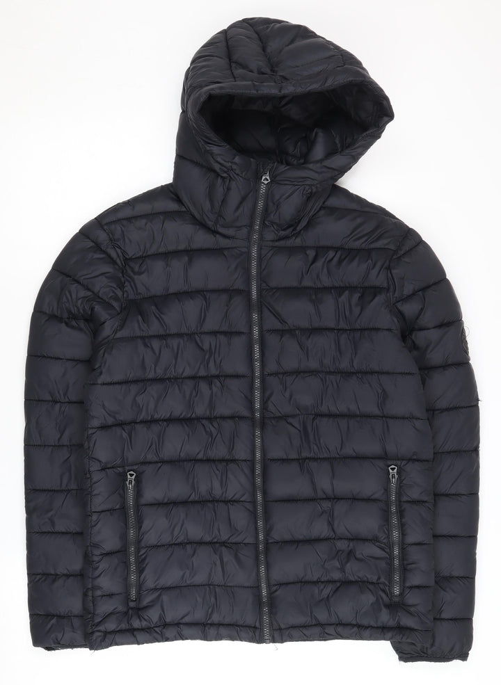 Soulcal & Co Men's Black Puffer Jacket, Size S