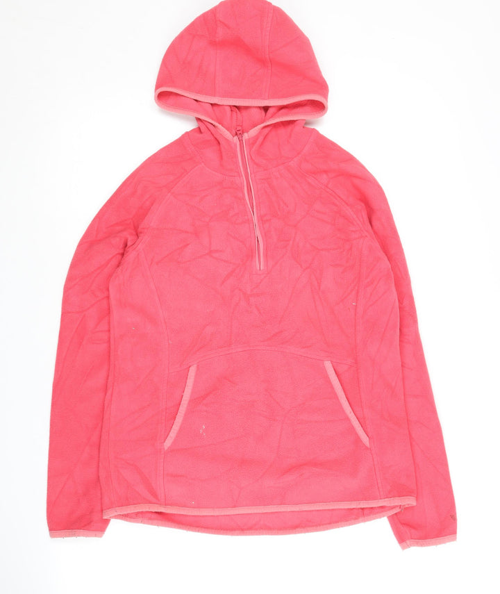Mountain Warehouse Women's Pink Fleece Pullover Hoodie Size 2