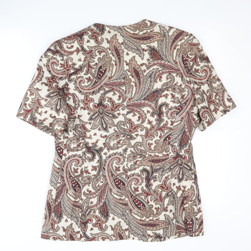 Eastex Women's Multicoloured Paisley Suit Top Size 12