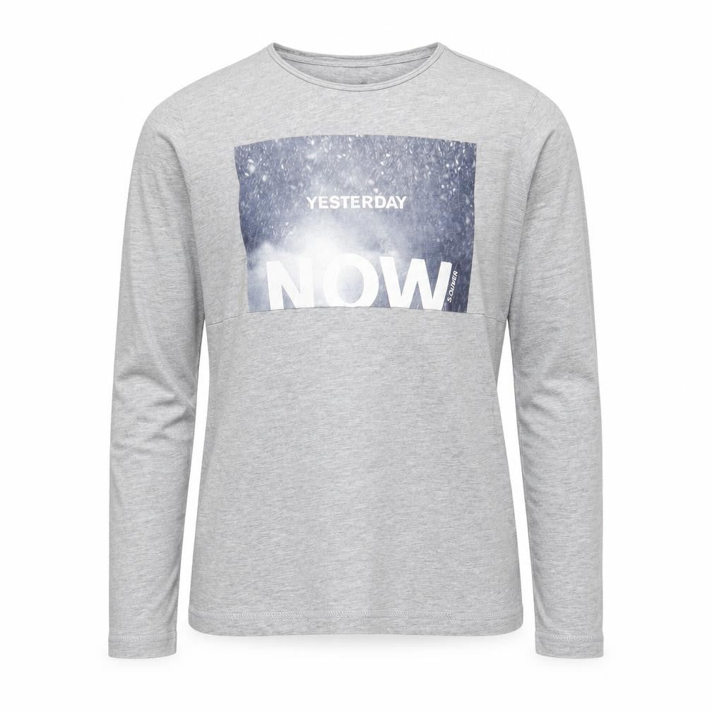 s.Oliver Boys Grey Graphic Print Long Sleeve T-Shirt M