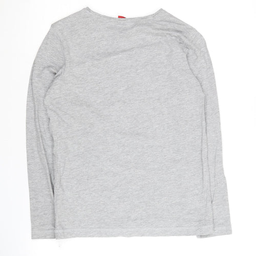s.Oliver Boys Grey Graphic Print Long Sleeve T-Shirt M