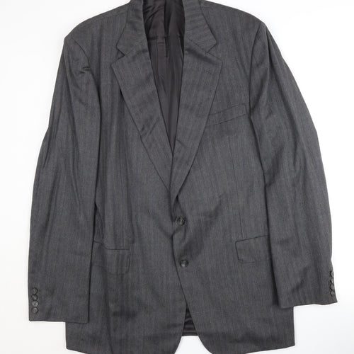 Austin Reed Men's Grey Wool Blazer, Size 44L Formal Attire