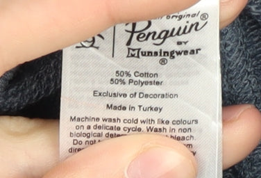 Penguin Men Blue M Pullover Sweatshirt