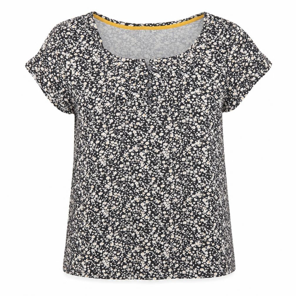 Animal Women's Black Floral T-Shirt Size 16
