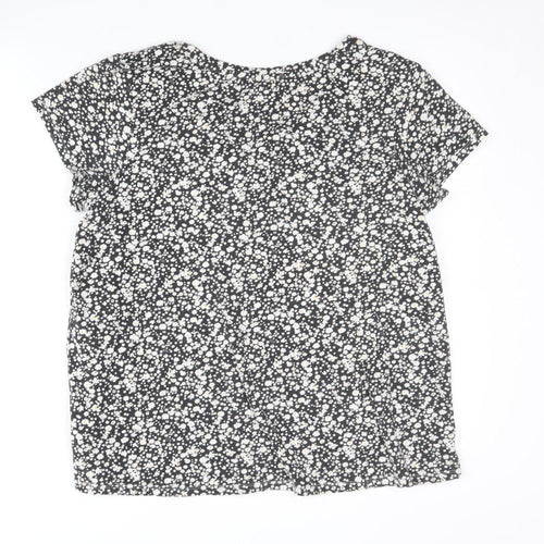 Animal Women's Black Floral T-Shirt Size 16