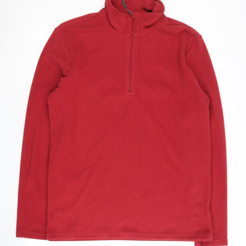 Peter Storm Red Men's Medium 1/4 Zip Fleece Sweatshirt