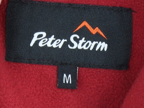 Peter Storm Red Men's Medium 1/4 Zip Fleece Sweatshirt