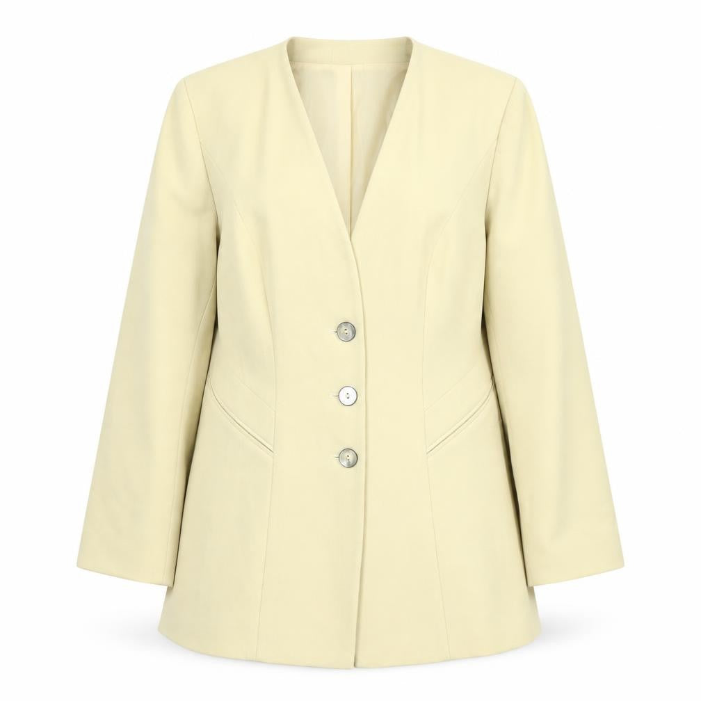 Front view of Jacques Vert Women's Beige Suit Jacket, size 12
