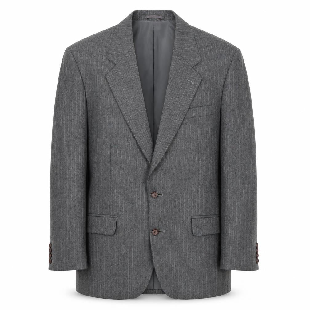 Front view of Centaur Men's Grey Wool Blazer, size 42R
