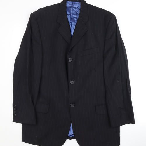 Daniel Hechter Men's Black Striped Jacket, 40S