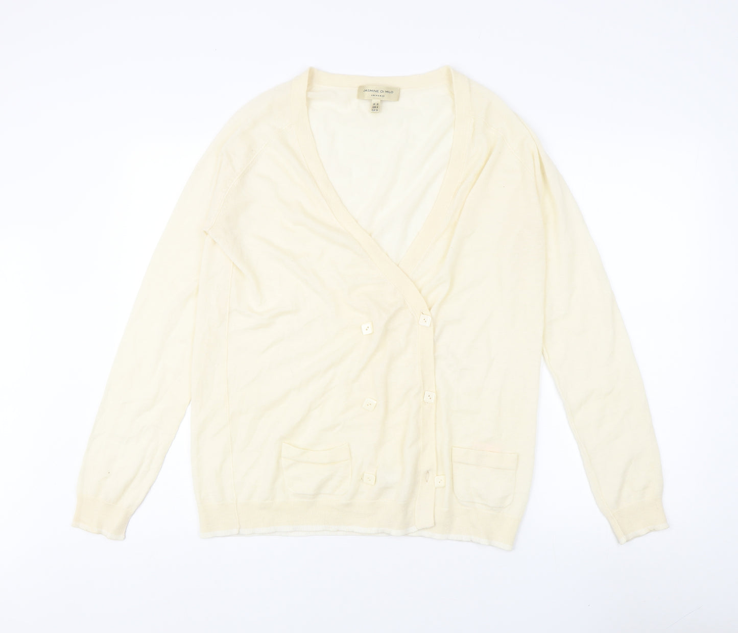Jasmine di Milo Women's Ivory Cashmere Cardigan Size 10