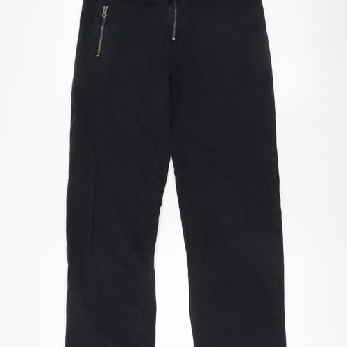 Pure Lime Women's Black Straight Trousers Size 14