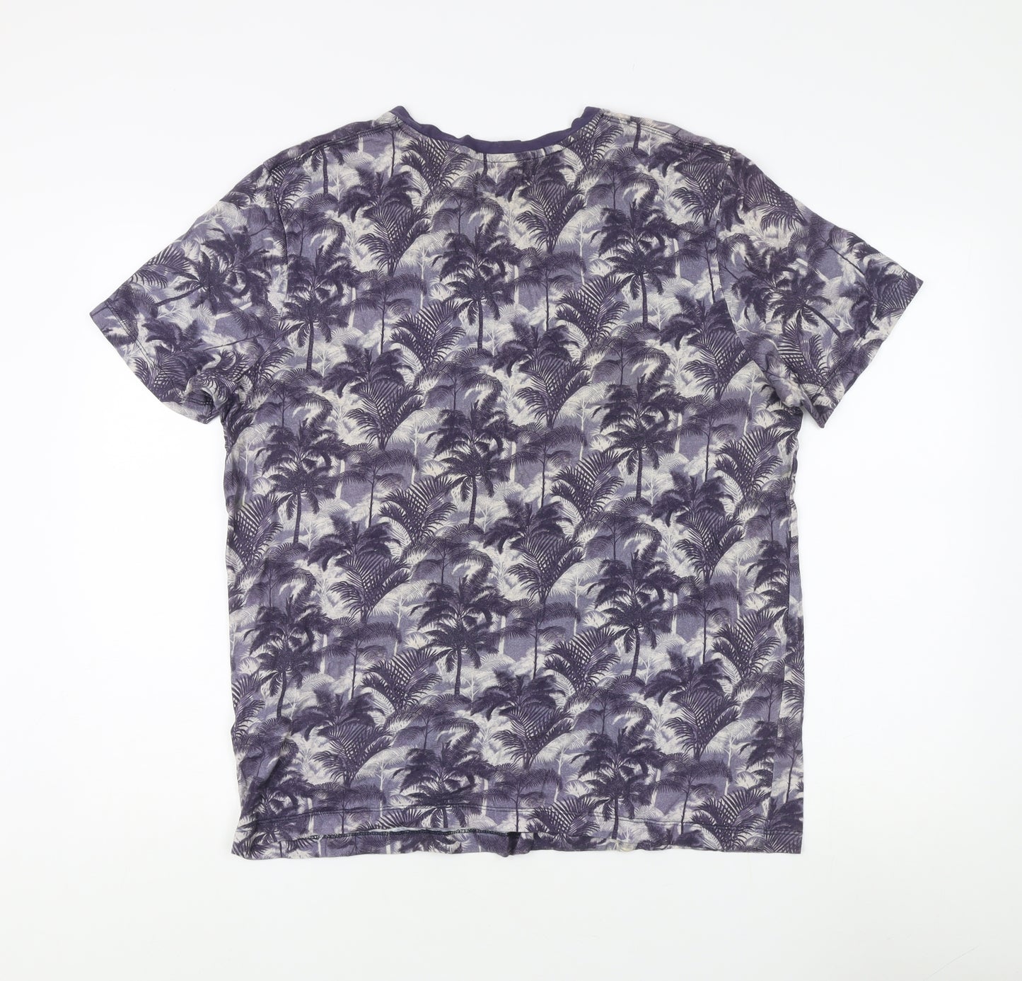 Selected Homme Unisex Purple Tropical T-Shirt 2XL