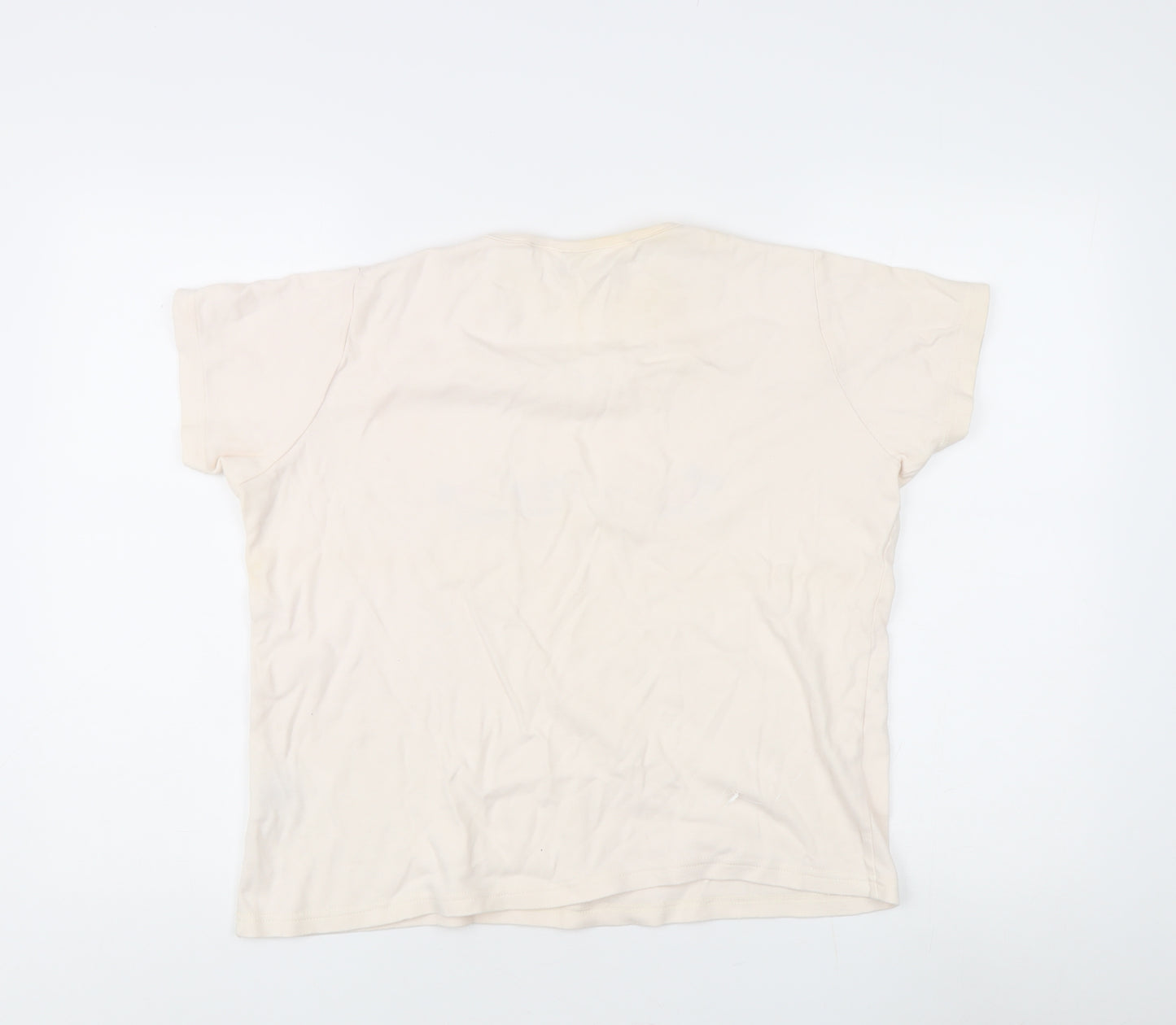 EWM Women's Beige Embroidered T-Shirt - Size L
