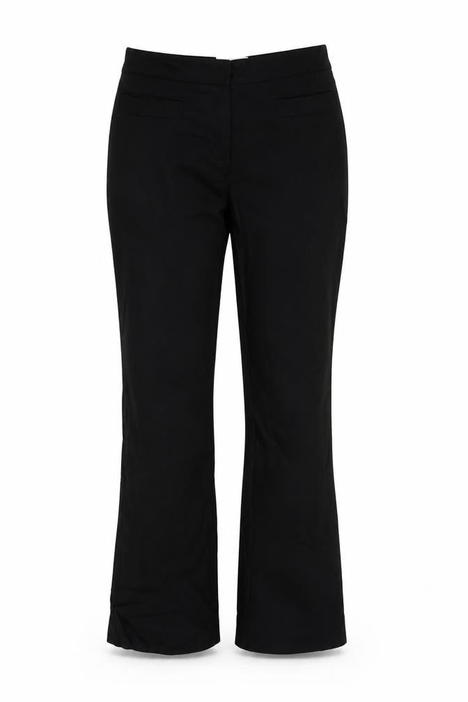 Front view of Mango Women's Black Trousers, size 12, Classic