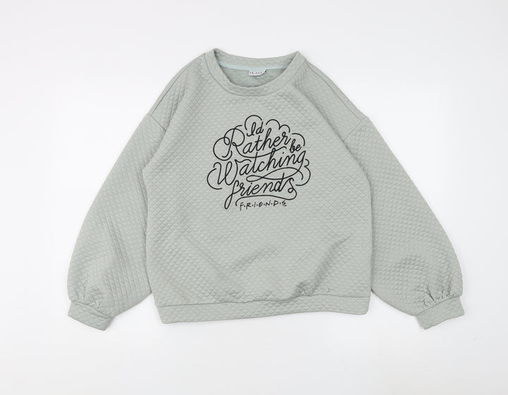 FRIENDS Women's Green Pullover Sweatshirt Size 8/10