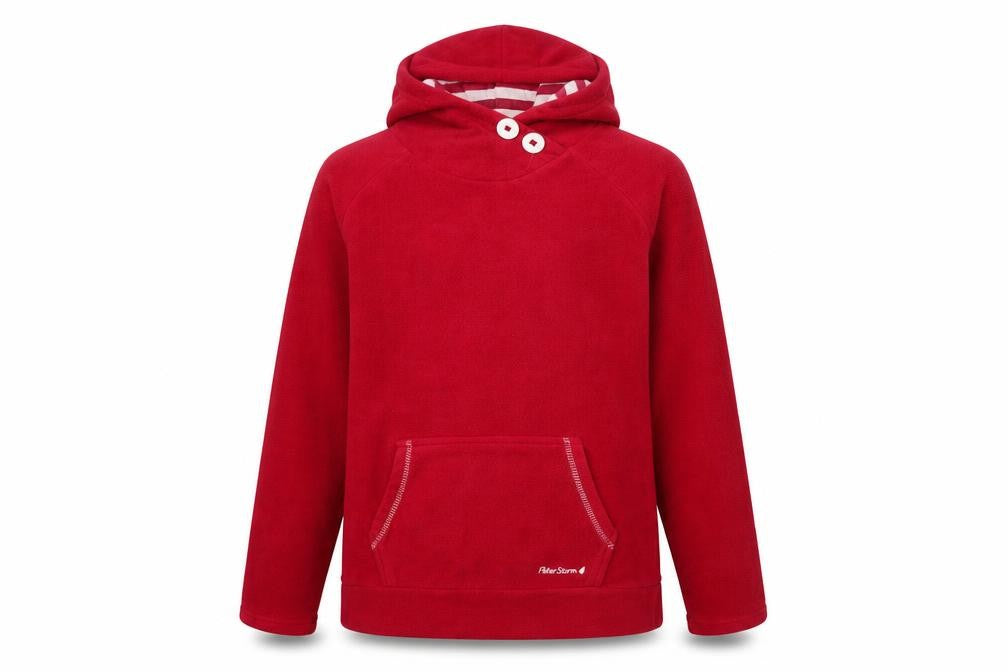 Front view of Peter Storm girls’ red pullover hoodie - 13 years