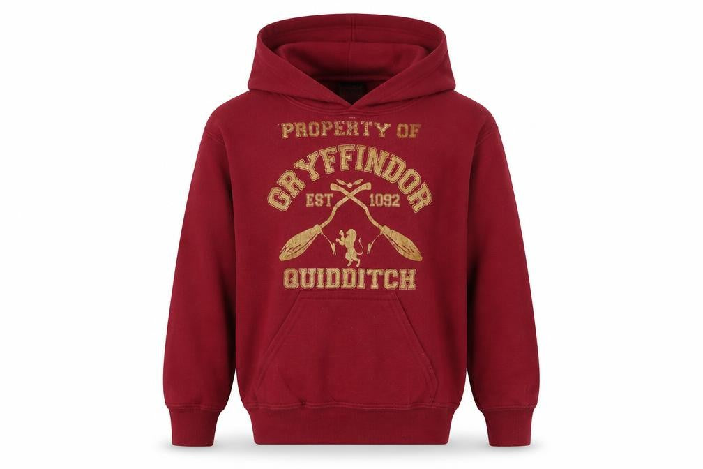 Front view of Harry Potter boys’ red xs hgryffindor pullover hoodie