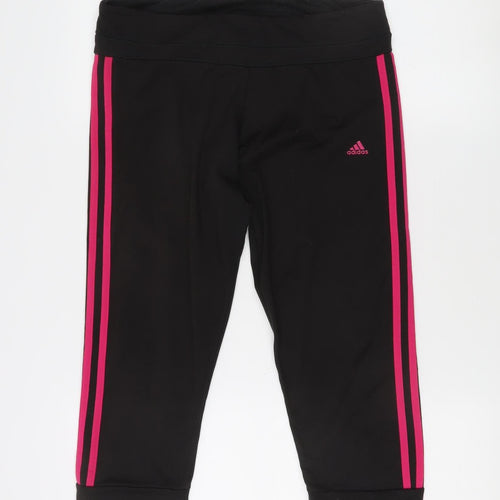 Adidas Women's Black Capri Trousers M Stretch