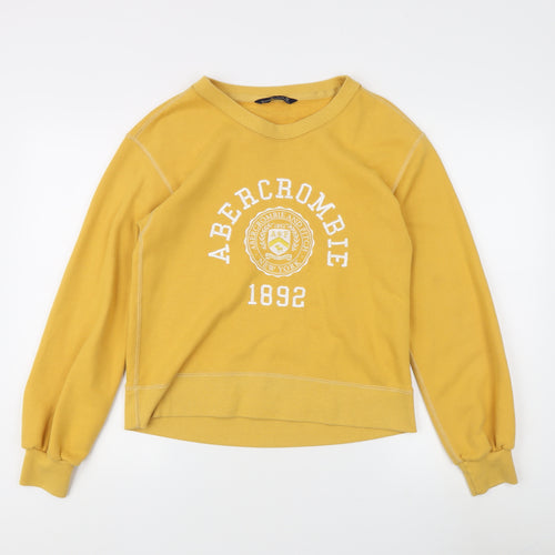 Abercrombie & Fitch Women's Yellow XS Pullover Sweatshirt
