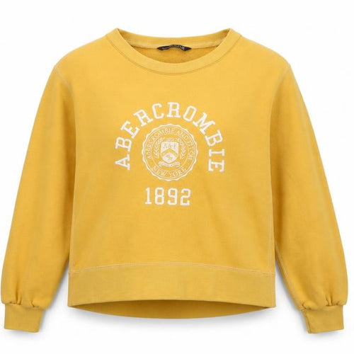 Abercrombie & Fitch Women's Yellow XS Pullover Sweatshirt