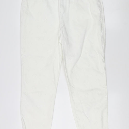 Abercrombie & Fitch Women's White Straight Jeans, Size M