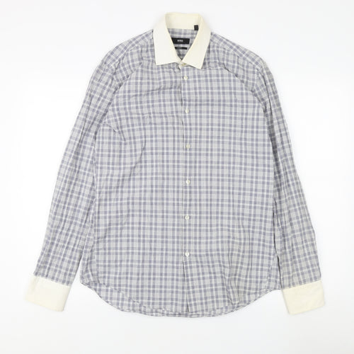 BOSS Men's Multicoloured Slim Fit Dress Shirt 39