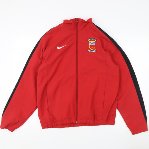 Nike Unisex Red Small Logo Sports Jacket