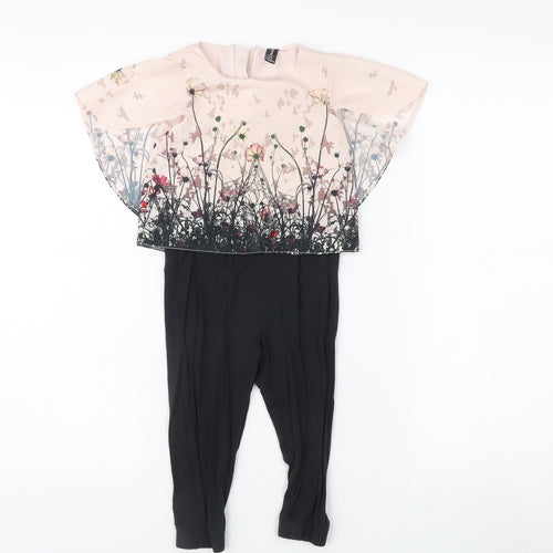 Firetrap Girls Floral Dress Set, Black, 12-24 Months