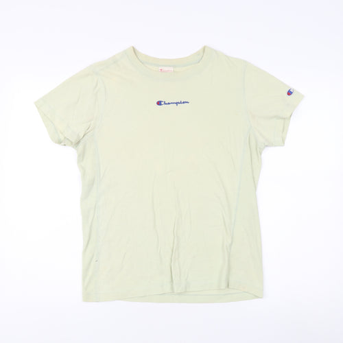 Champion Women's Green Basic T-Shirt - Medium, Casual Wear
