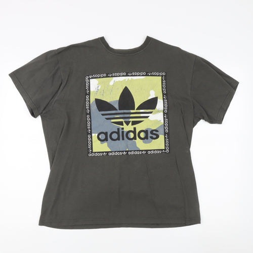 Adidas Men's Black Graphic T-Shirt L