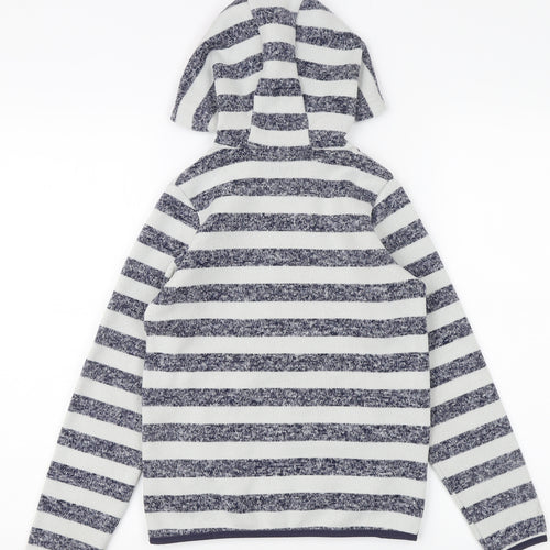 Peter Storm Boys Grey Striped Hooded Jacket Size 9-10