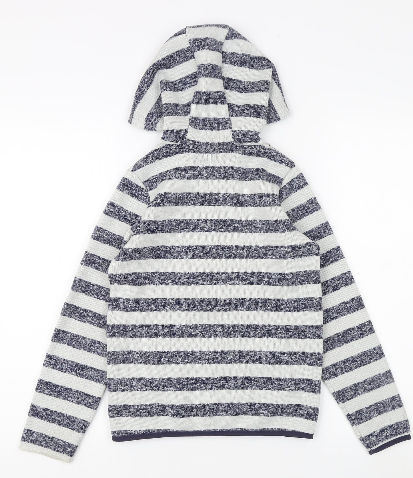 Peter Storm Boys Grey Striped Hooded Jacket Size 9-10
