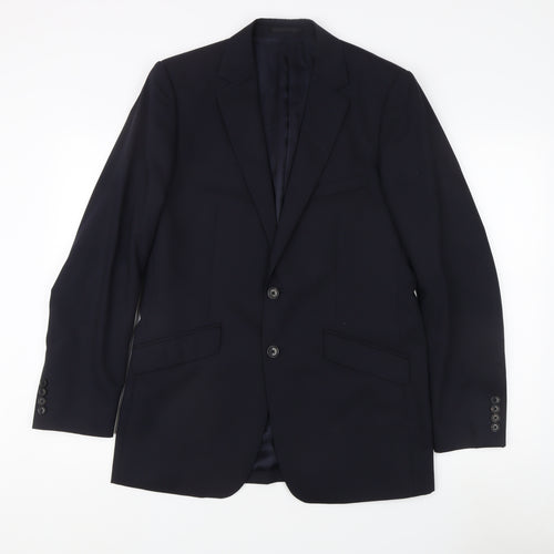 Reiss Men's Blue Slim Fit Formal Blazer, Size 38R