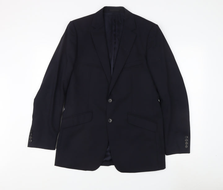Reiss Men's Blue Slim Fit Formal Blazer, Size 38R
