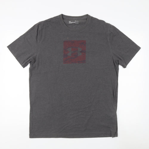 Under Armour Men's Grey Graphic Sports T-Shirt, Size M