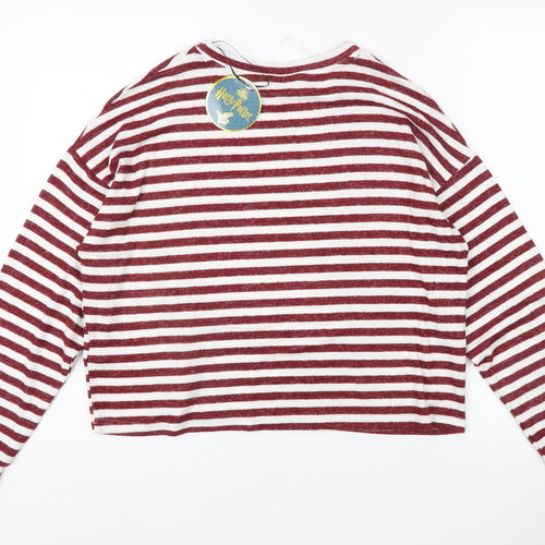 Harry Potter Gryffindor Women's Red Striped Sweatshirt L 14-16