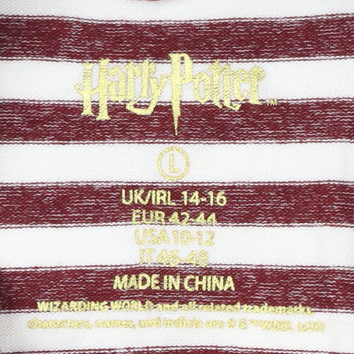Harry Potter Gryffindor Women's Red Striped Sweatshirt L 14-16