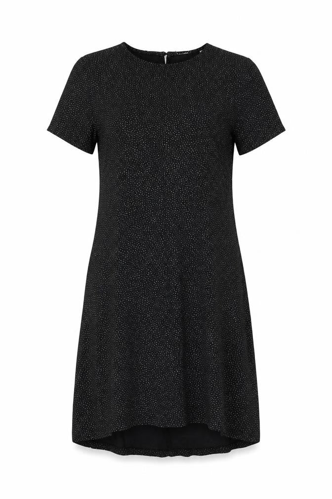 Front view of FatFace Women's Black Shift Dress, size 12